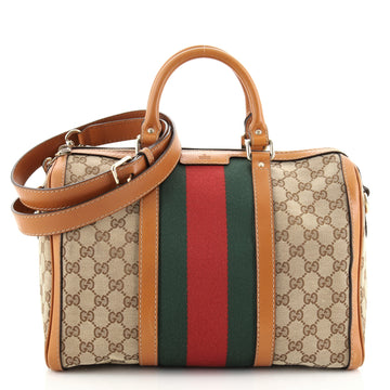 Gucci Vintage Web Boston Bag GG Canvas Medium