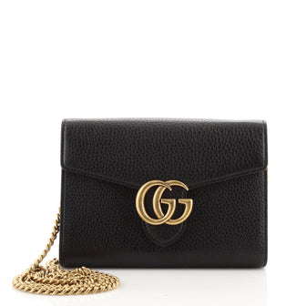 Gucci GG Marmont Chain Wallet Leather Mini