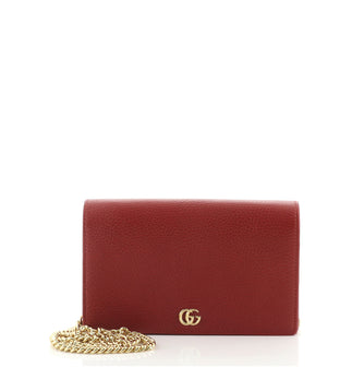 Gucci Petite GG Marmont Chain Wallet Leather Mini