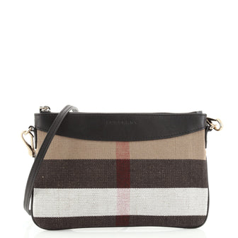Burberry Peyton Crossbody Bag House Check Canvas