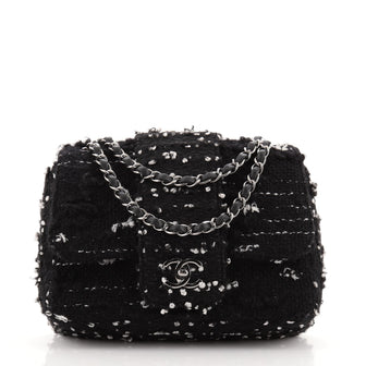 Chanel Elementary Chic Flap Bag Quilted Tweed Small