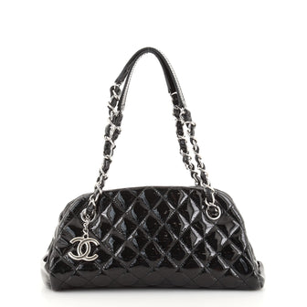 Chanel Just Mademoiselle Bag Quilted Patent Small
