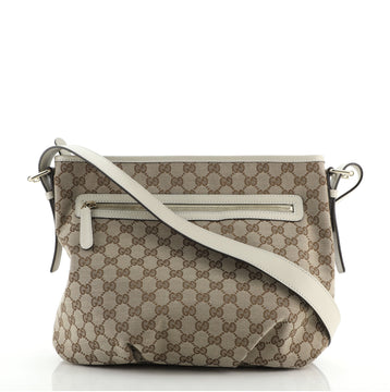 Gucci Front Zip Messenger GG Canvas Medium