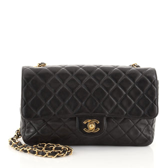 Chanel Vintage Classic Single Flap Bag Quilted Lambskin Medium
