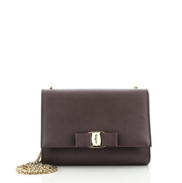 Salvatore Ferragamo Ginny Crossbody Bag Saffiano Leather Small