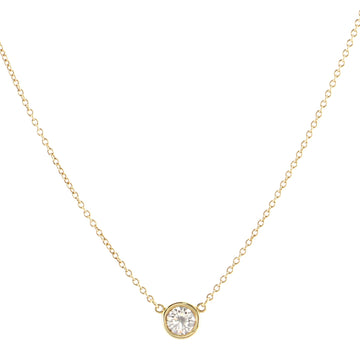 Tiffany & Co. Elsa Peretti Diamonds By The Yard Pendant Necklace 18K Yellow Gold and Diamond .32CT