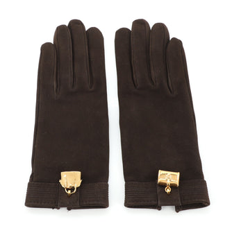 Hermes Bolide Jige Motif Gloves Leather with Metal