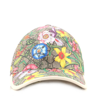 Gucci Baseball Cap Flora GG Coated Canvas