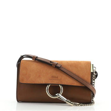 Chloe Faye Shoulder Bag Leather and Suede Mini
