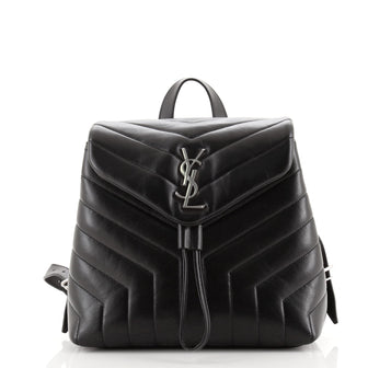 Saint Laurent LouLou Backpack Matelasse Chevron Leather Small