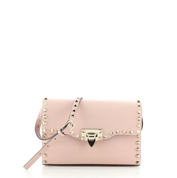 Valentino Rockstud Flip Lock Flap Bag Leather Medium