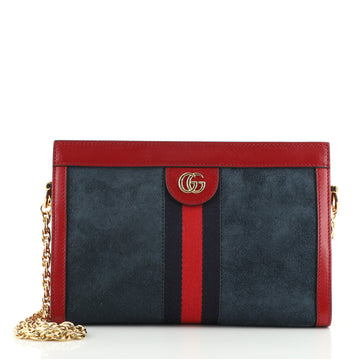 Gucci Ophidia Chain Shoulder Bag Suede Small