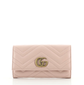 Gucci GG Marmont Continental Wallet Matelasse Leather