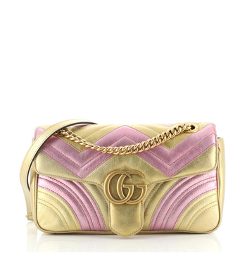 Gucci GG Marmont Flap Bag Matelasse Leather Small