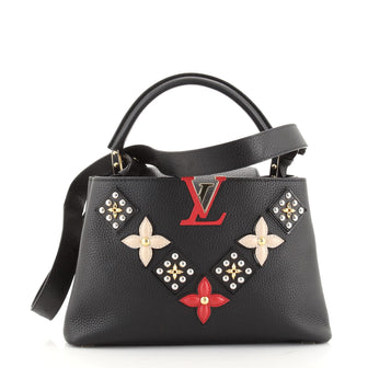 Louis Vuitton Capucines Bag Limited Edition Leather with Applique PM