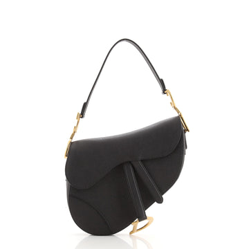 Christian Dior Saddle Handbag Leather Medium