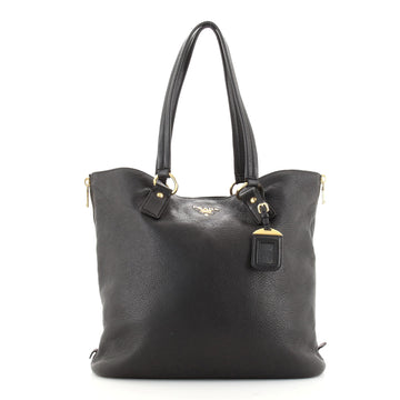 Prada Side Zip Shopper Tote Vitello Daino Large