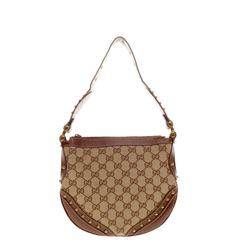 Gucci Pelham Hobo Studded Canvas Small 