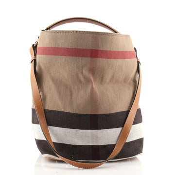 Burberry Ashby Bag House Check Canvas Medium