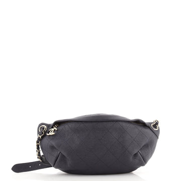 Chanel Zip and Carry Waist Bag Quilted Caviar