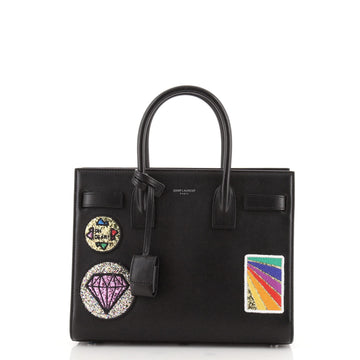 Saint Laurent Sac de Jour NM Bag Patch Embellished Leather Baby