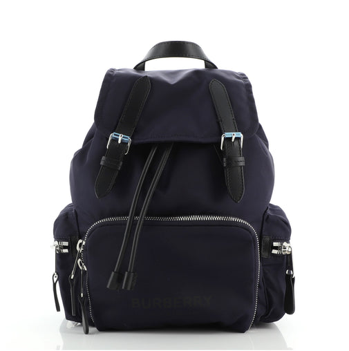 burberry the medium backpack in nylon and leather Burberry Rucksack Backpack Nylon with Leather Medium Blue 802151