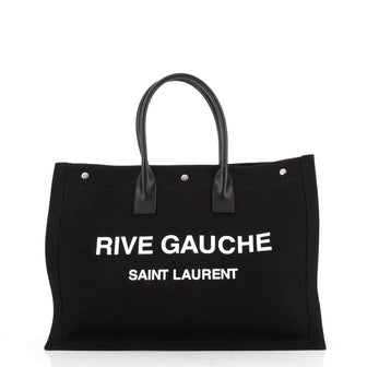 Saint Laurent Rive Gauche Shopper Tote Canvas Large