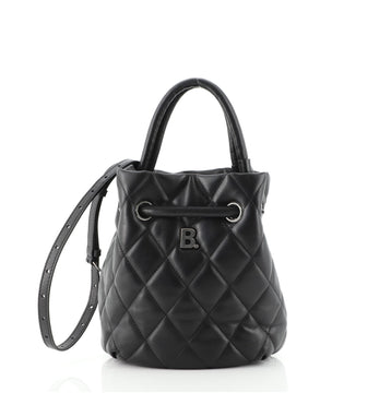 Balenciaga Touch B. Bucket Bag Quilted Leather Small