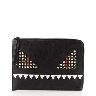 Fendi Monster Pouch Studded Leather Small
