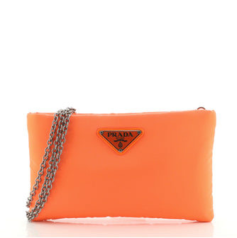Prada Fluo Chain Clutch Tessuto Small