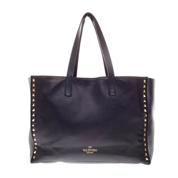 Valentino Rockstud Shopper Soft Leather Tote
