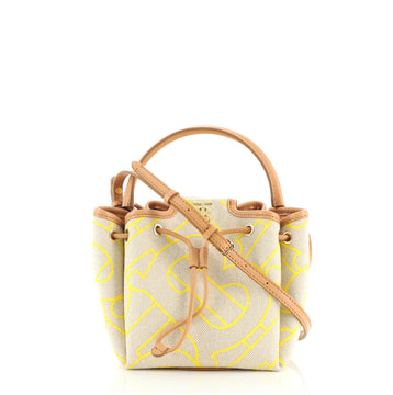 Burberry Peony Bucket Bag XL TB Monogram Printed Canvas Small