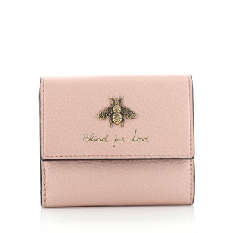 Gucci Animalier Trifold Wallet Leather Compact