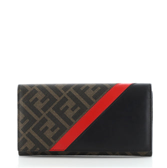 Fendi Forever Fendi Continental Wallet Zucca Coated Canvas with Leather