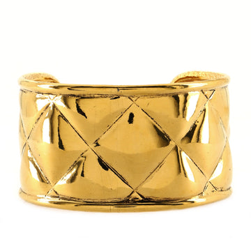 Chanel Vintage Quilt Cuff Bracelet Metal