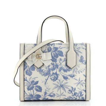 Gucci GG Ribbon Tote Printed Linen Small