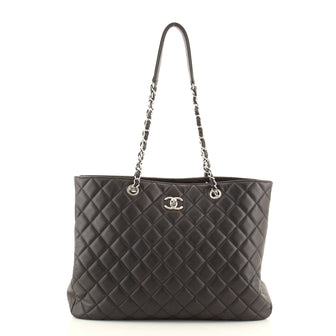 Chanel Classic CC Shopping Tote Quilted Caviar Large