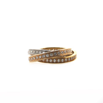 Cartier Trinity Ring 18K Tricolor Gold with Diamonds