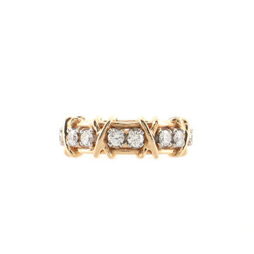 Tiffany & Co. Schlumberger Sixteen Stone Ring 18K Rose Gold and Platinum with Diamonds
