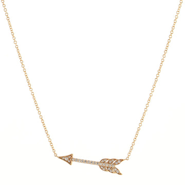 Tiffany & Co. Arrow Pendant Necklace 18K Rose Gold and Diamonds