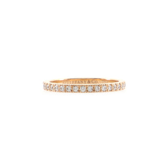 Tiffany & Co. Novo Band Ring 18K Rose Gold and Diamonds 2mm