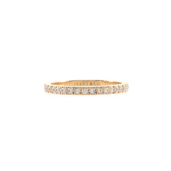 Tiffany & Co. Novo Band Ring 18K Rose Gold and Diamonds 2mm