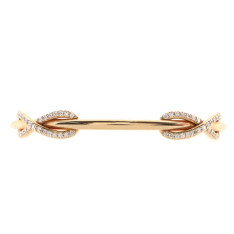 Tiffany & Co. Infinity Double Cuff Bracelet 18K Rose Gold with Diamonds Medium