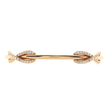 Tiffany & Co. Infinity Double Cuff Bracelet 18K Rose Gold with Diamonds Medium