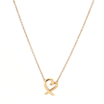Tiffany & Co. Paloma Picasso Loving Heart Pendant Necklace 18K Rose Gold