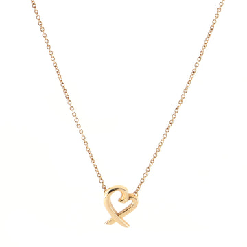 Tiffany & Co. Paloma Picasso Loving Heart Pendant Necklace 18K Rose Gold