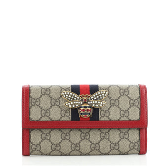 Gucci Queen Margaret Continental Wallet GG Coated Canvas