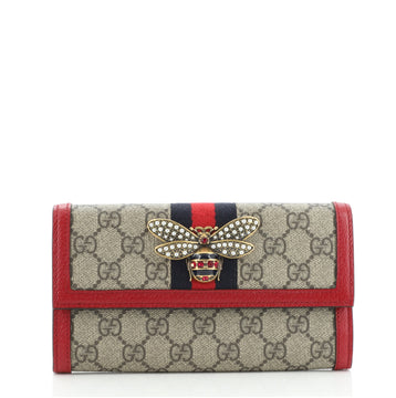 Gucci Queen Margaret Continental Wallet GG Coated Canvas