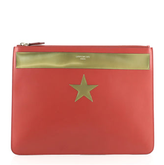 Givenchy Logo Pouch Printed Leather Medium