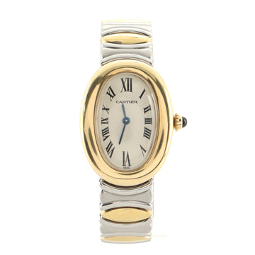 Cartier Baignoire Quartz Watch Stainless Steel and Yellow Gold 22